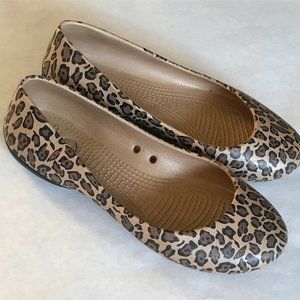 Crocs Leopard Print Mary Jane Slip on Flat 8